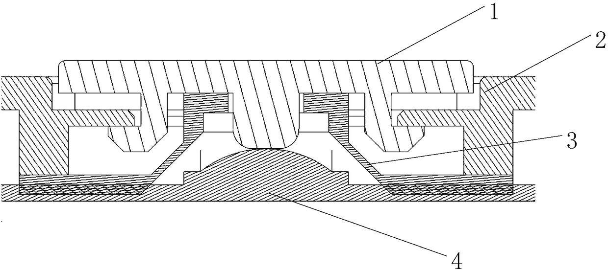 A snap-on button correction tool and correction method