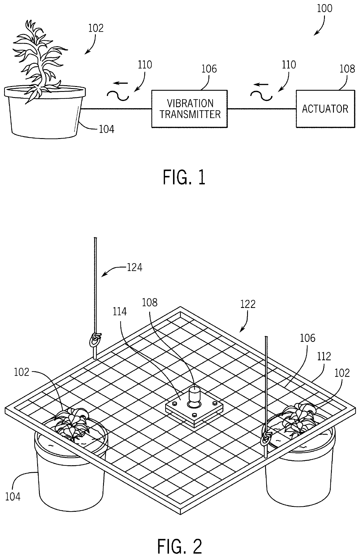 Plant growth via vibrations