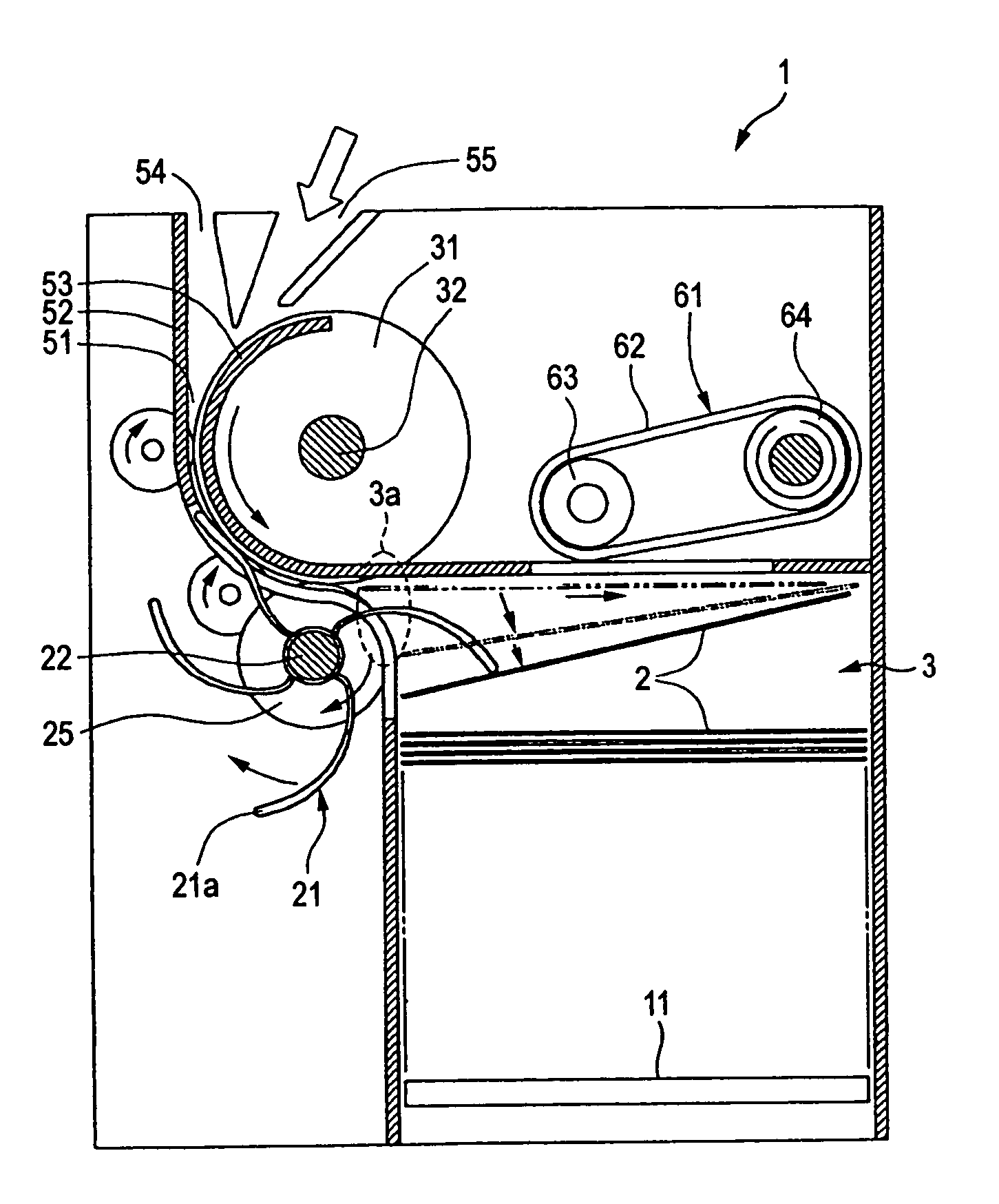 Paper gathering and feeding method and device therefor, and rotation member