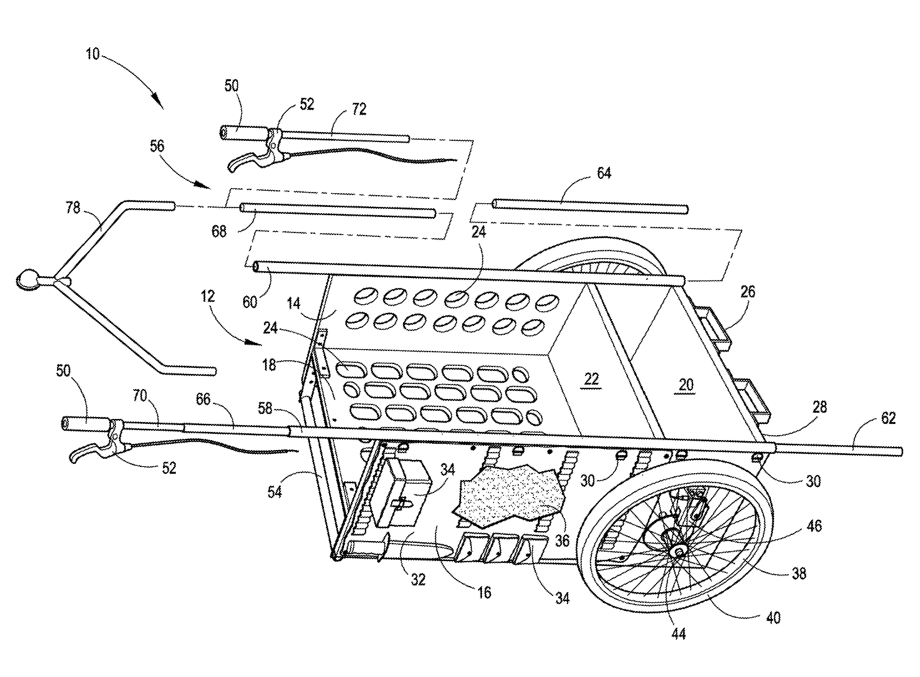 Disaster evacuation cart