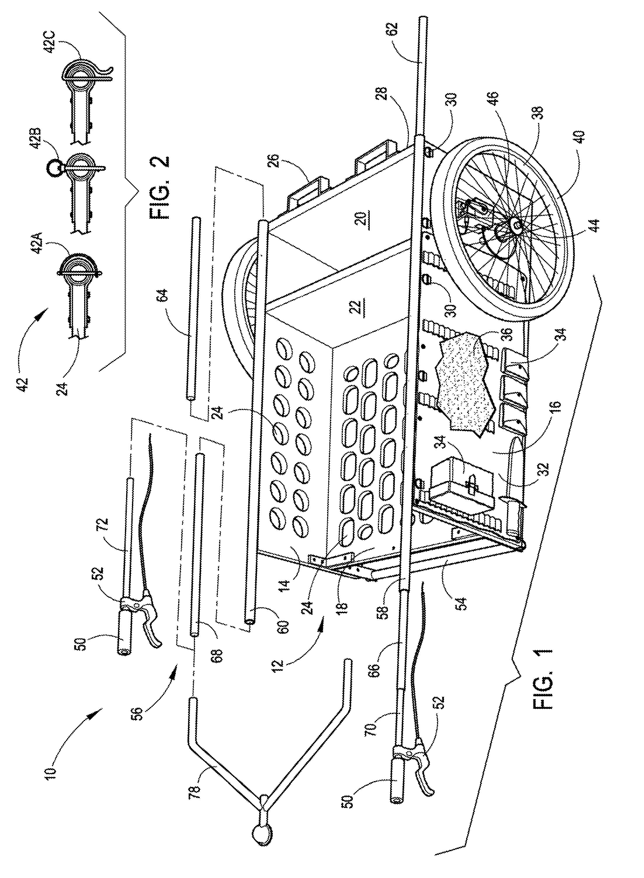 Disaster evacuation cart