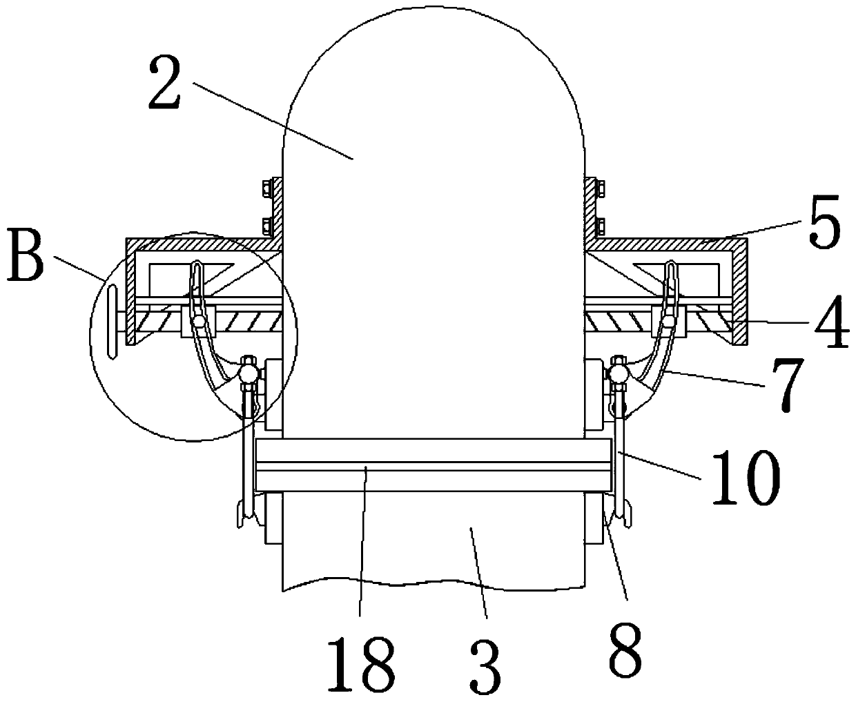 Vulcanization waste gas absorption device