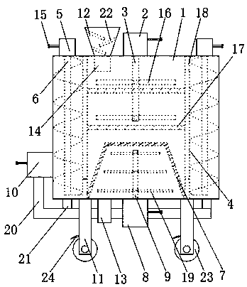 Production device of coating