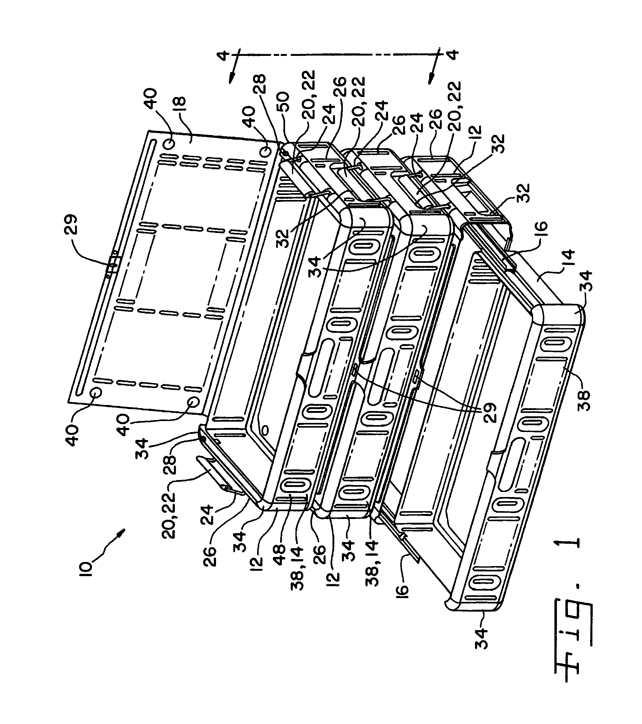 Orthopaedic instrument sterilization case