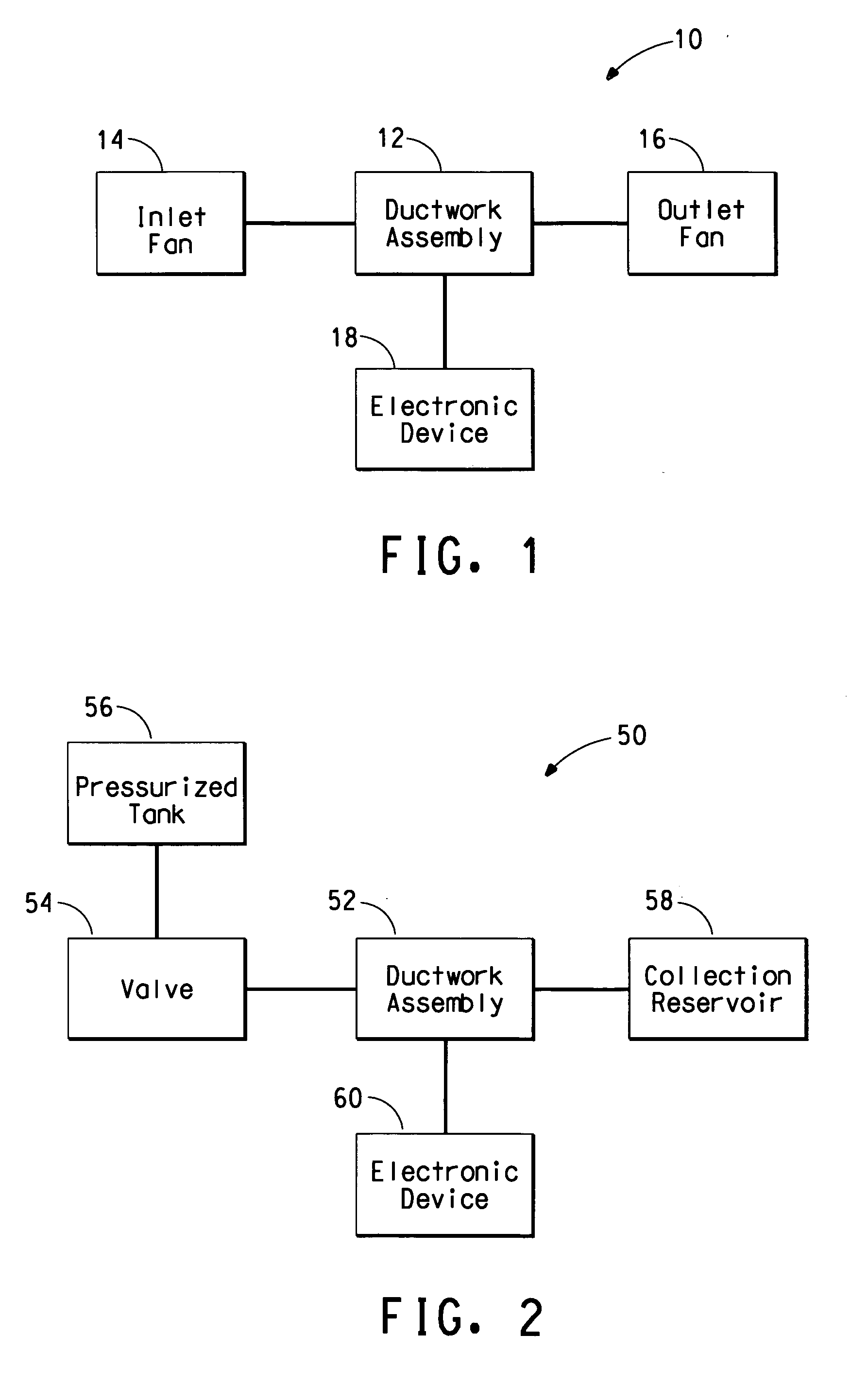 Electronic device having a temperature control system including a ductwork assembly