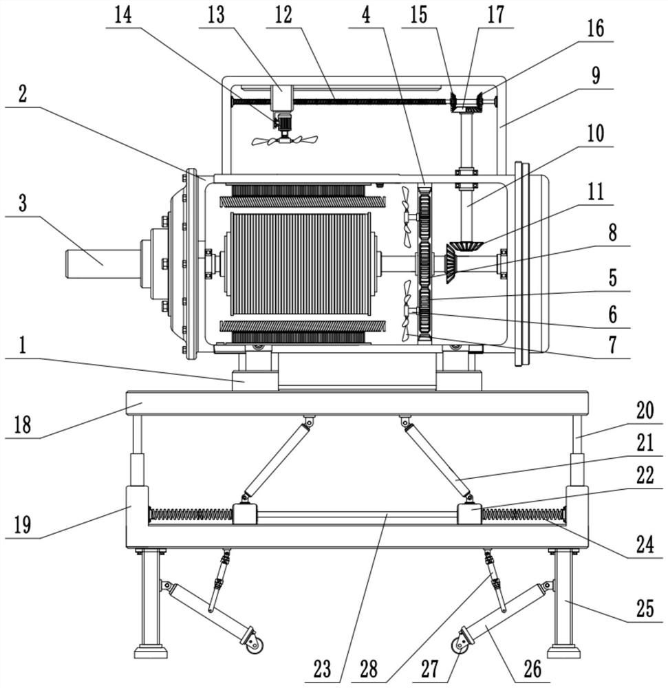 Permanent magnet synchronous motor based on efficient heat dissipation mechanism