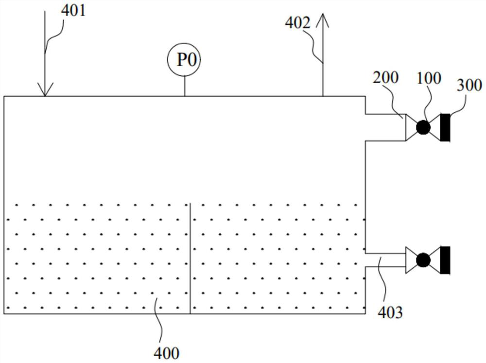 Online cleaning device and online cleaning method for liquid level meter of vacuum pump separation tank