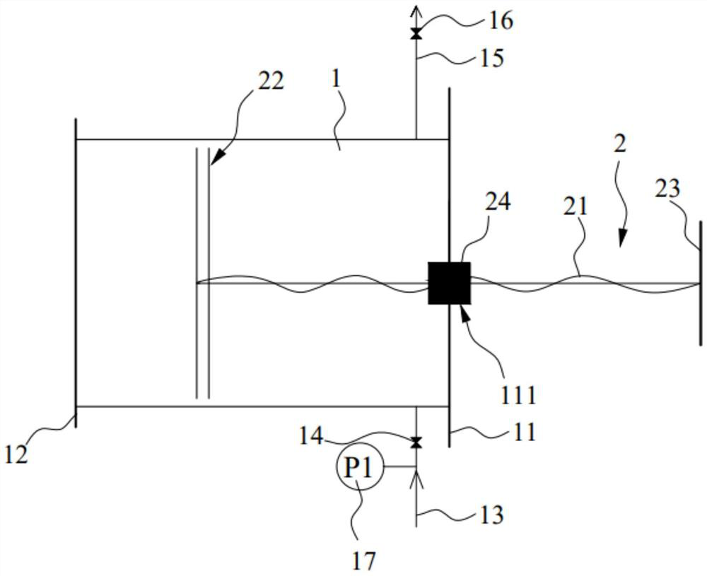 Online cleaning device and online cleaning method for liquid level meter of vacuum pump separation tank