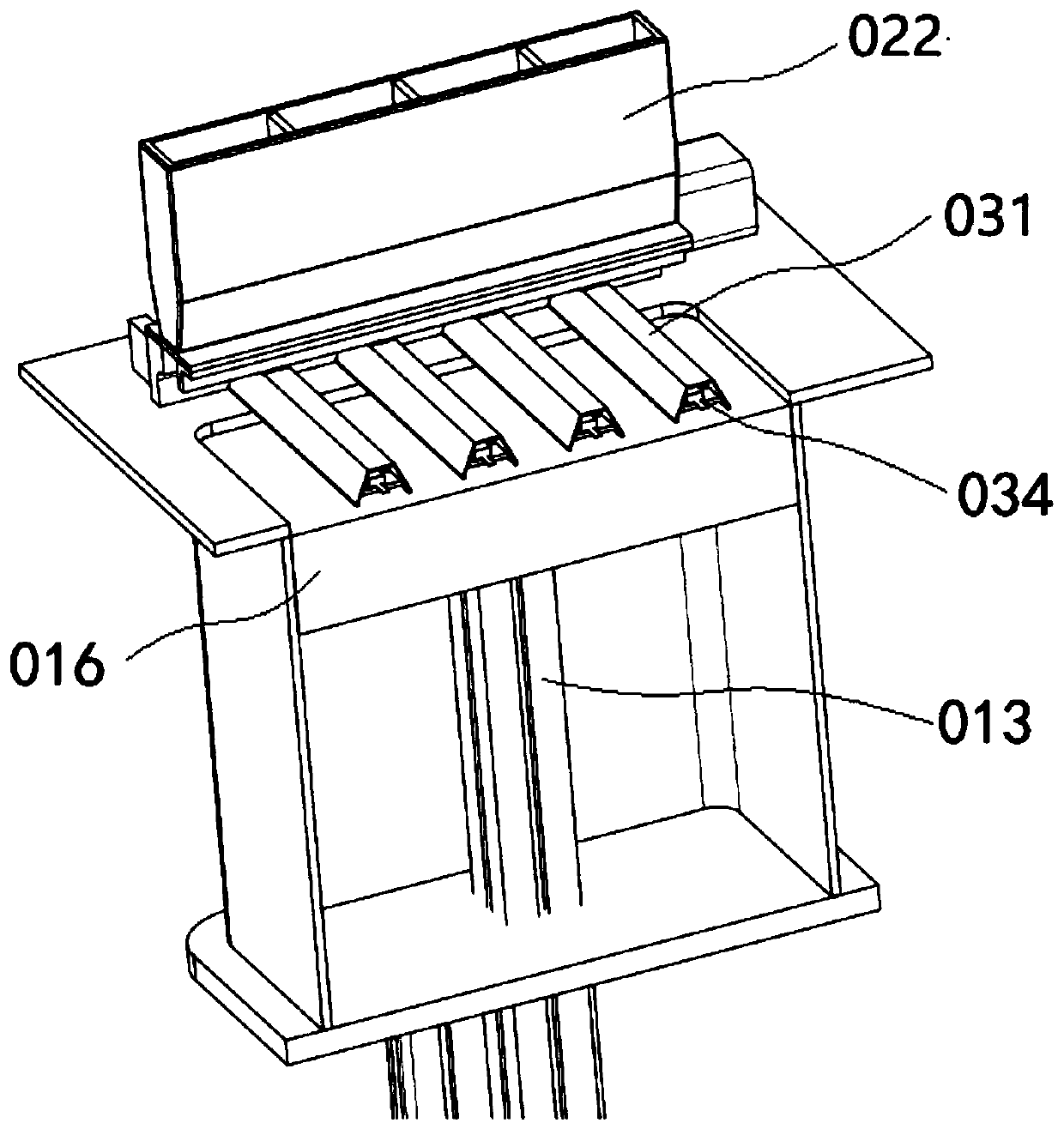 Multi-partition array type selective melting manufacturing equipment and process