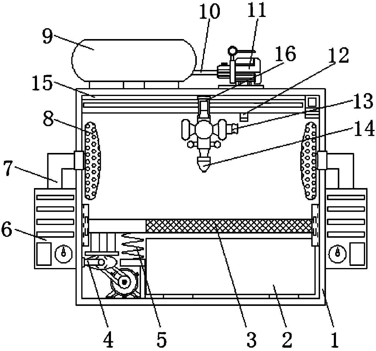 Spray drying machine for ceramic tile production