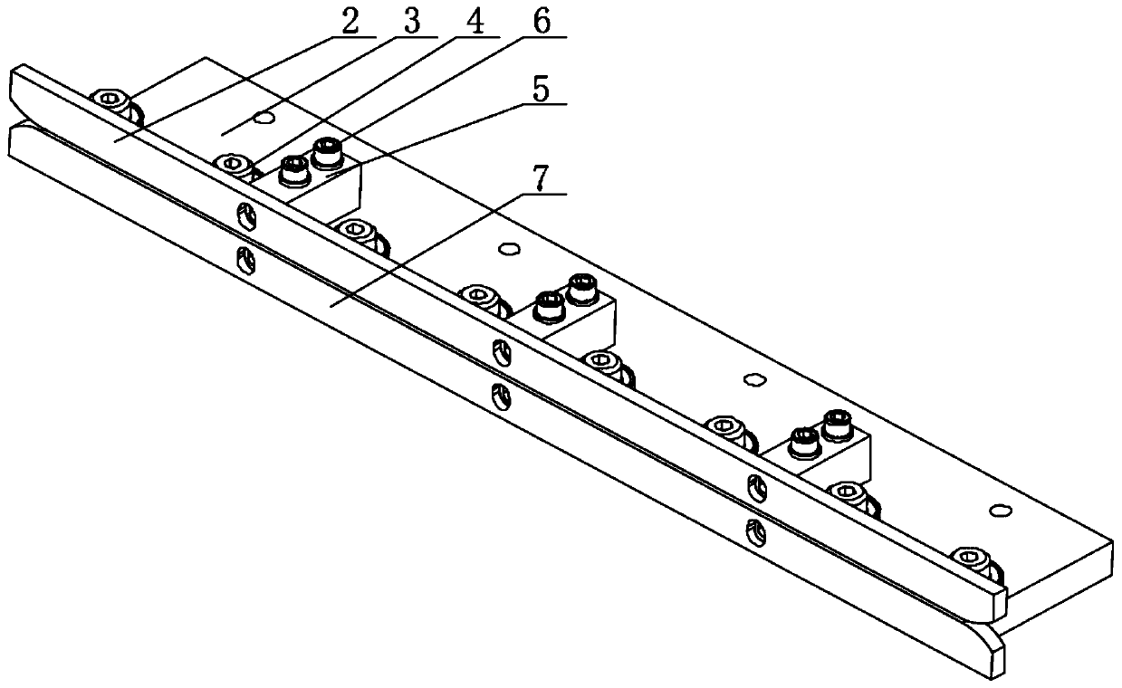 Core limb shearing length-cutting line guiding device