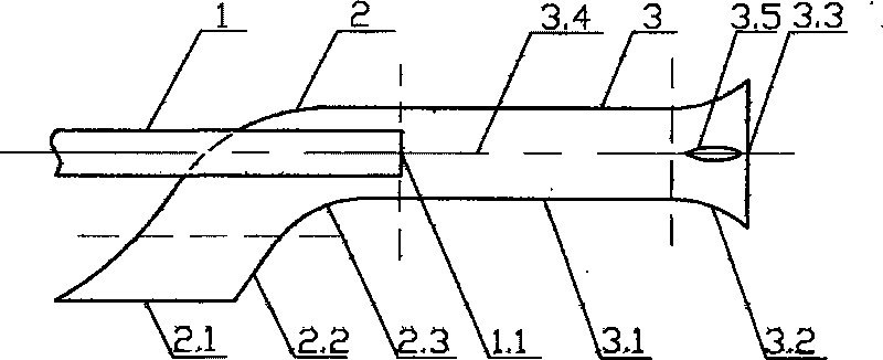 Mixed-flow device of ship diversion propelling system