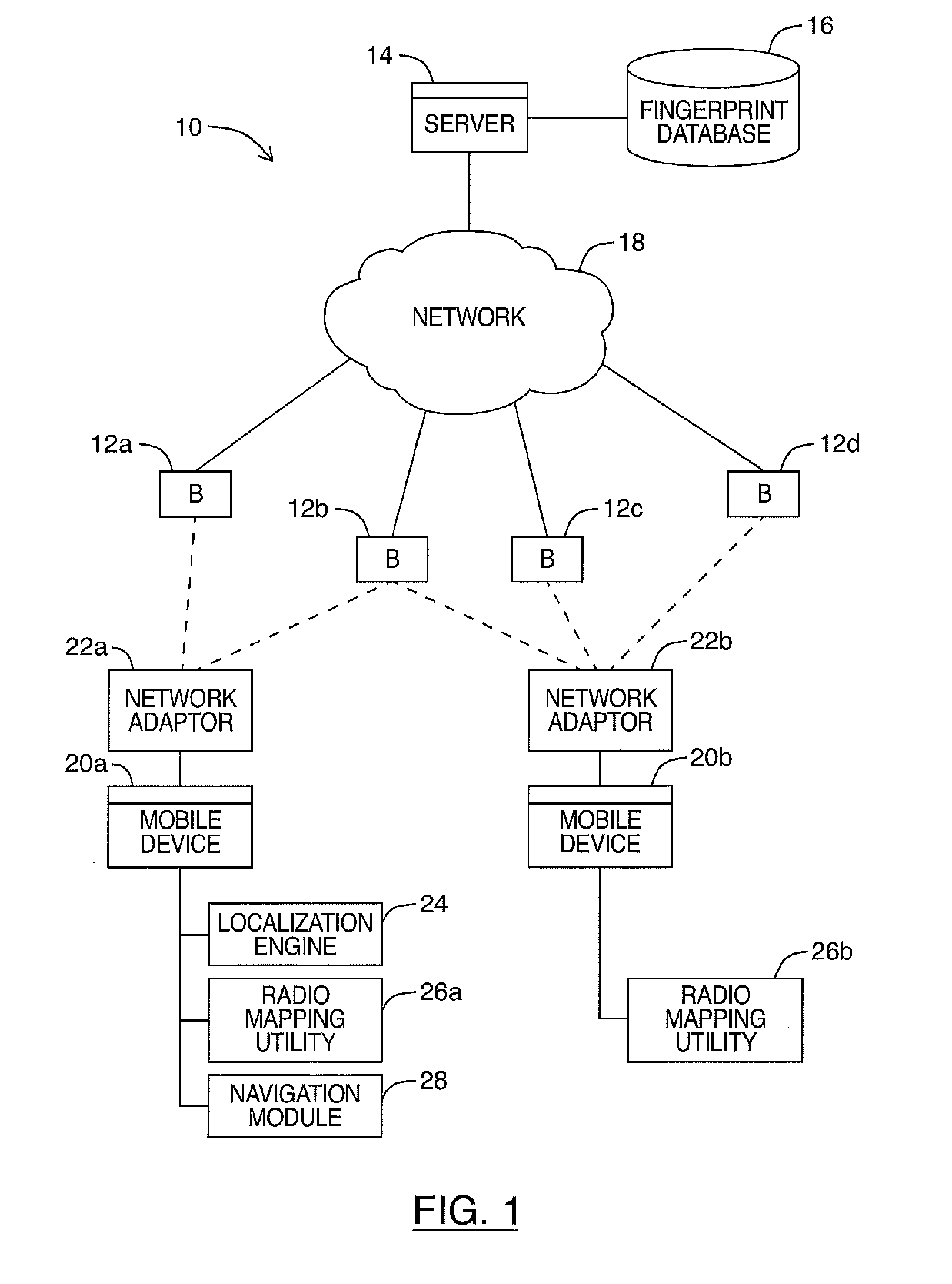 System, method and computer program for dynamic generation of a radio map