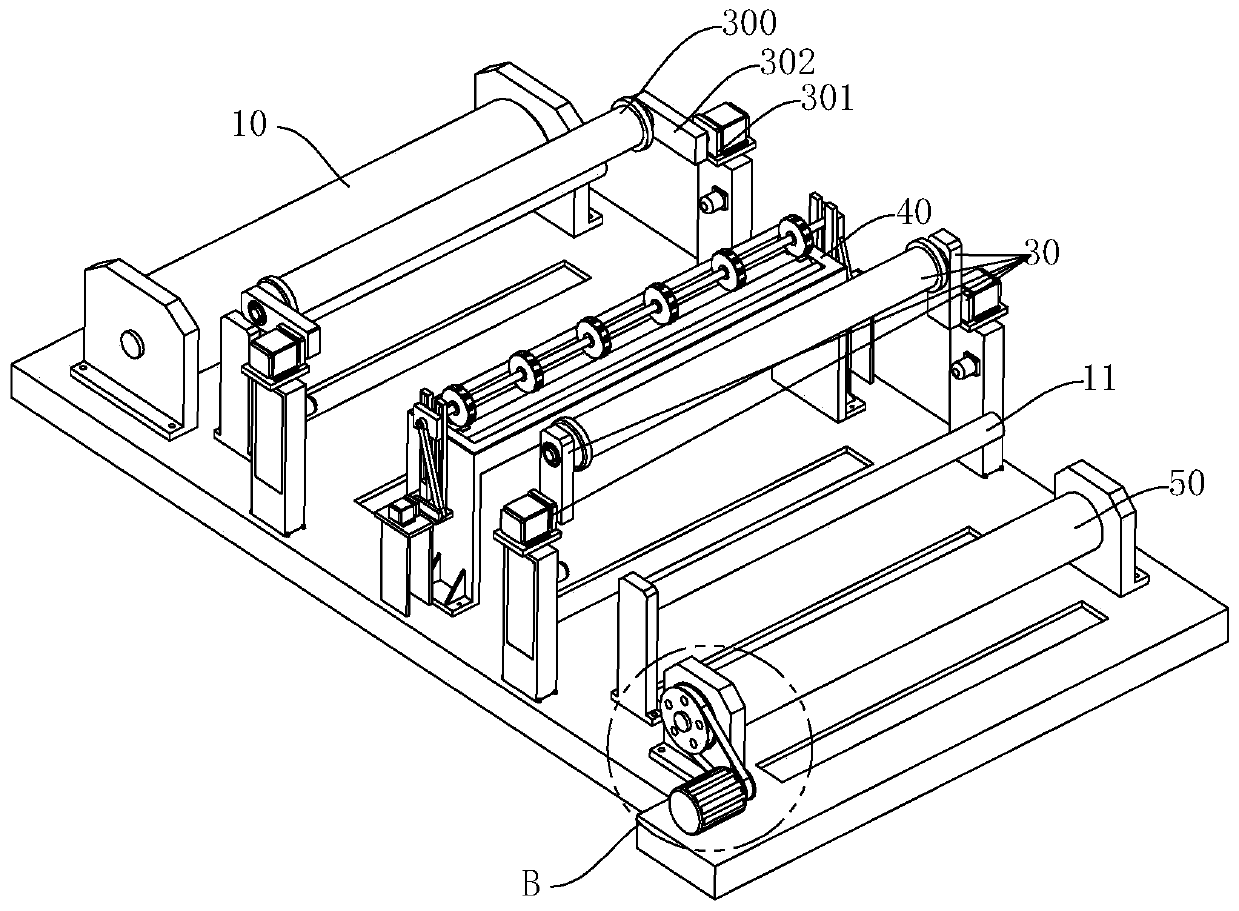 Textile fabric winding mechanism with embossing protection function and working method of textile fabric winding mechanism