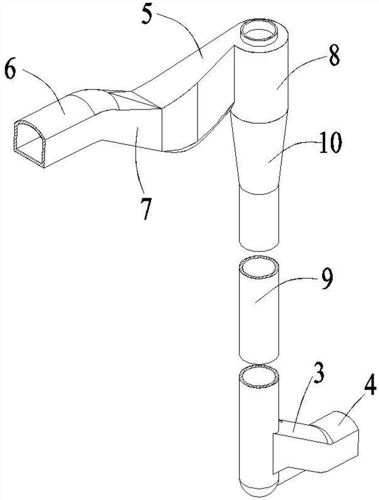 Multistage rectification slideway vertical shaft rotational flow flood discharge tunnel