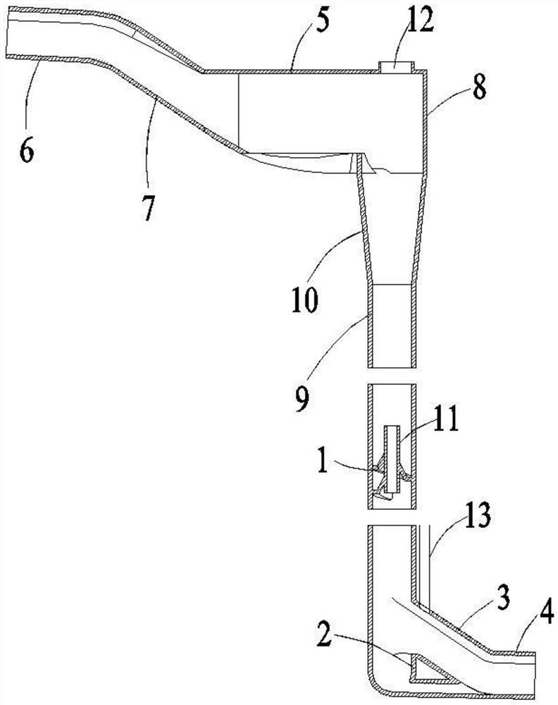 Multistage rectification slideway vertical shaft rotational flow flood discharge tunnel