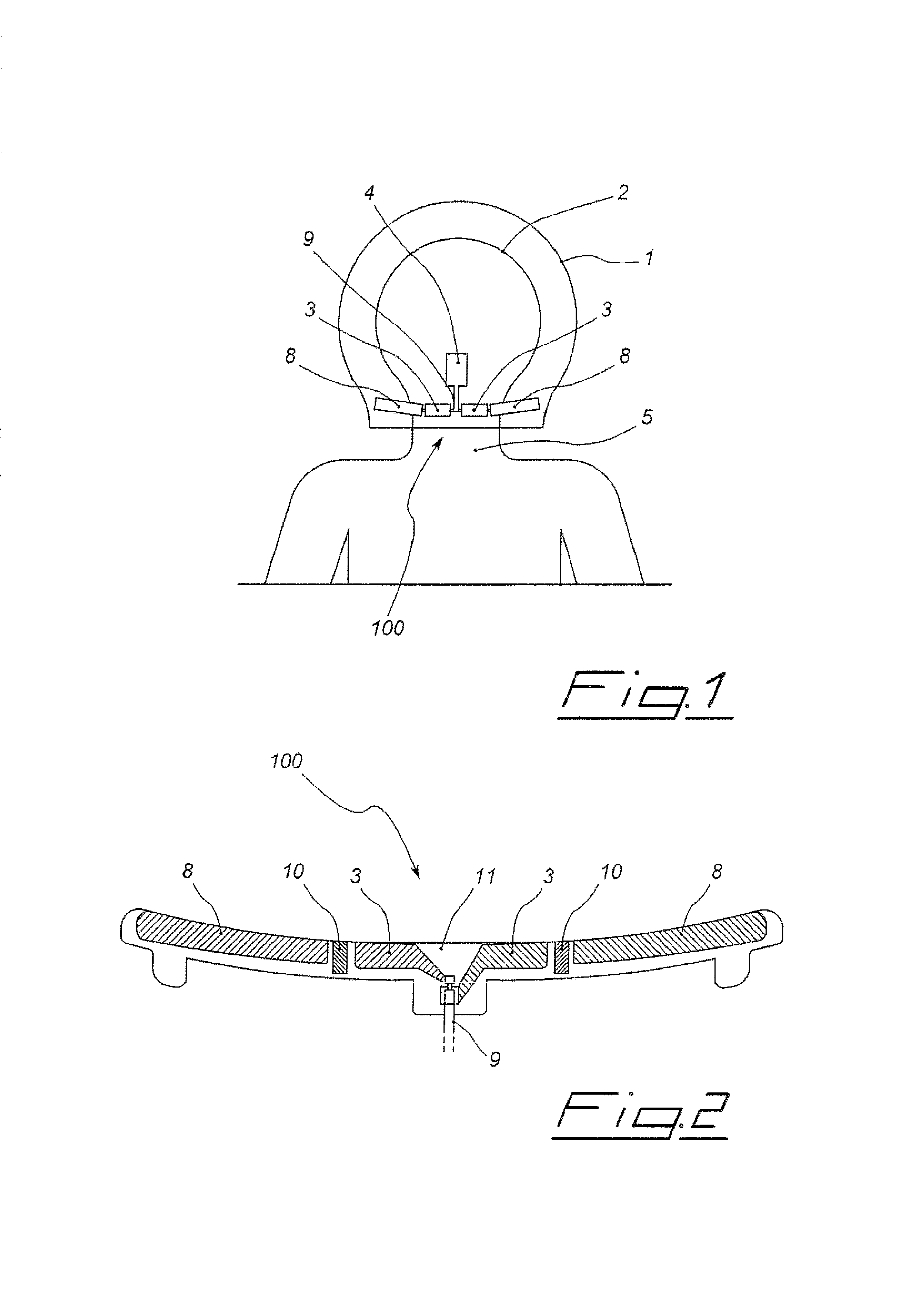 Dipole antenna for safety helmets