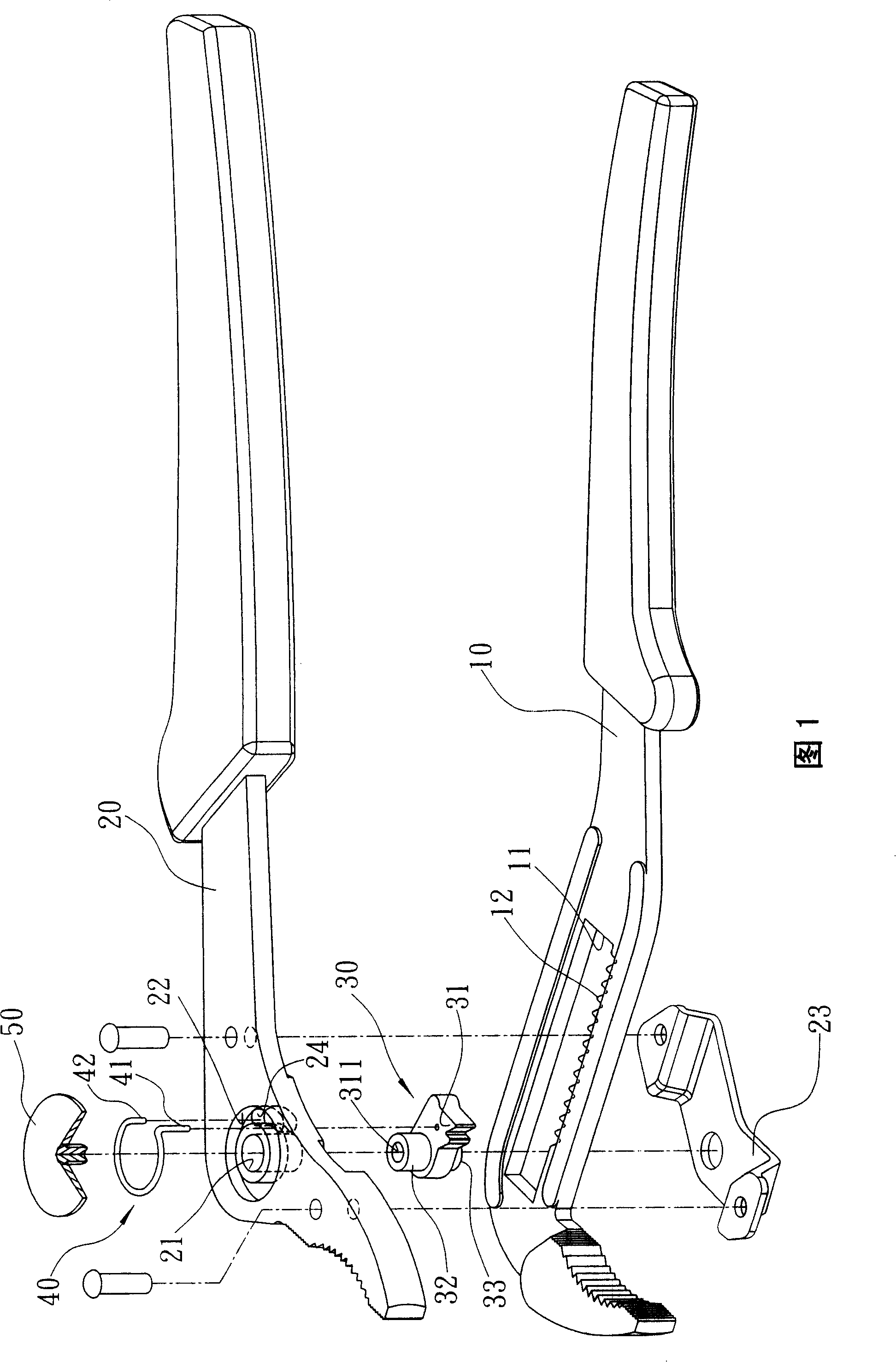 Grip wrench structure