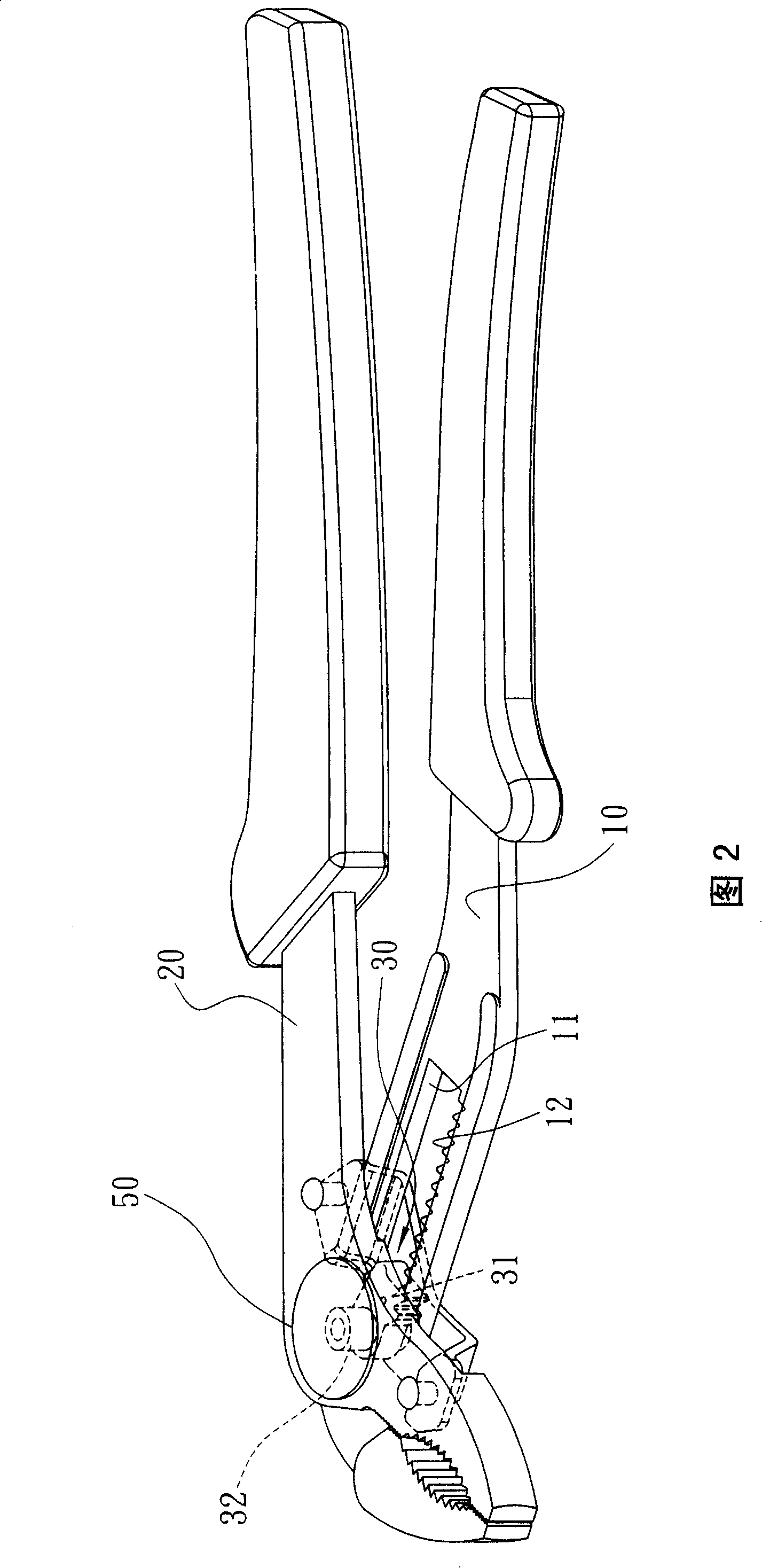 Grip wrench structure