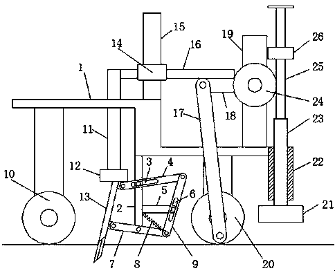 Plow harrow device for soil turning