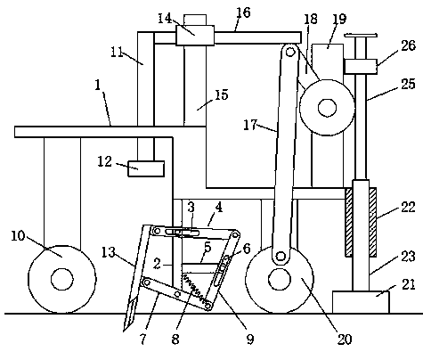 Plow harrow device for soil turning