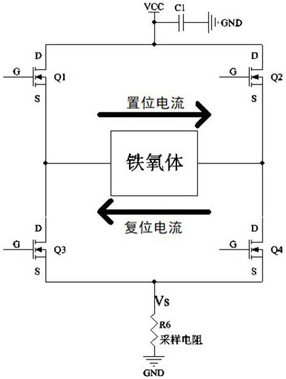 A ferrite phase shifter magnetic core temperature detection device and detection method