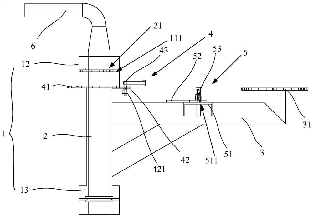 Lamp support and ship comprising same