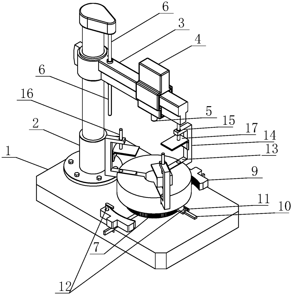 Automatic perforating device for automobile hub