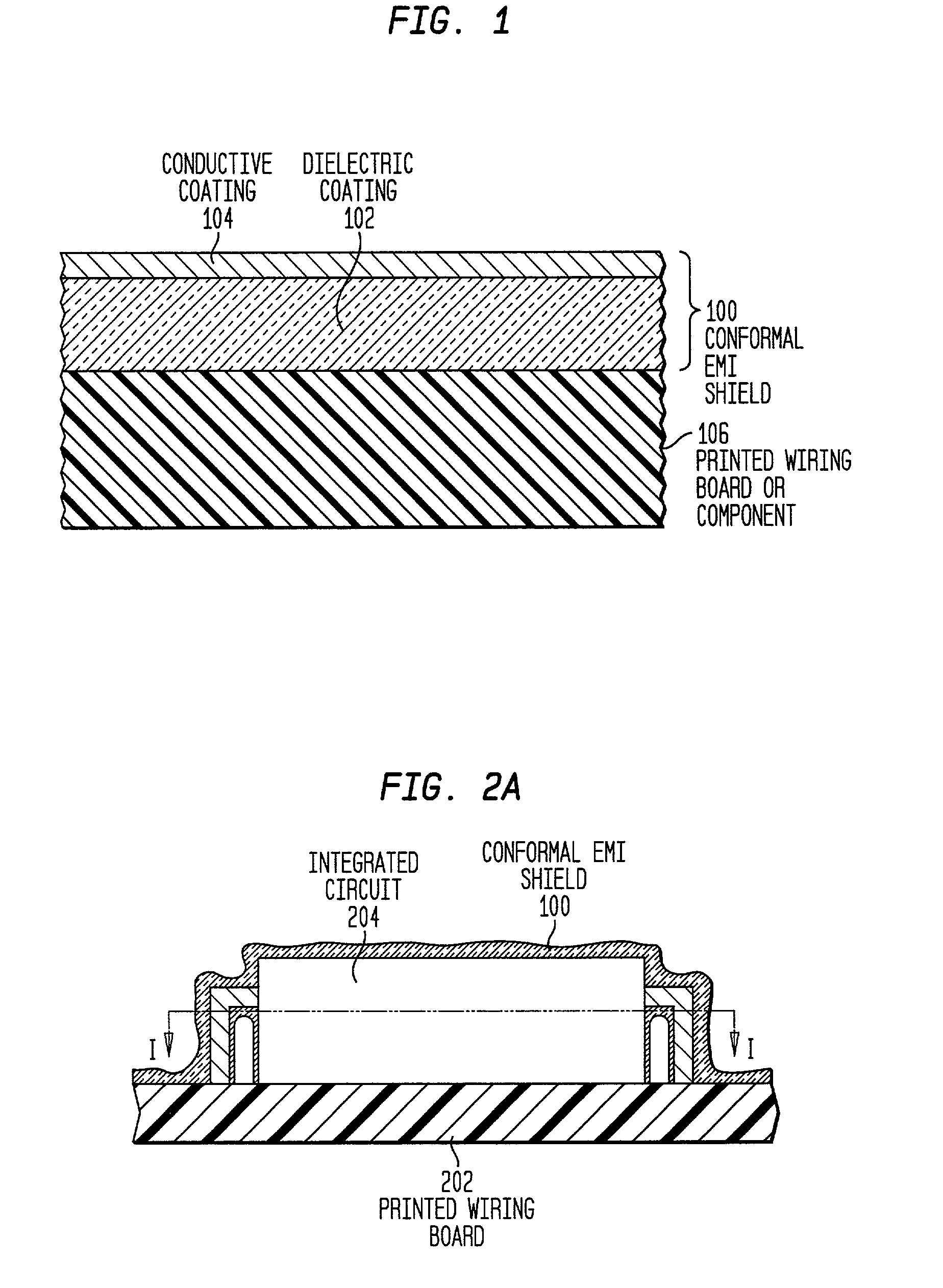 Board-level conformal EMI shield having an electrically-conductive polymer coating over a thermally-conductive dielectric coating