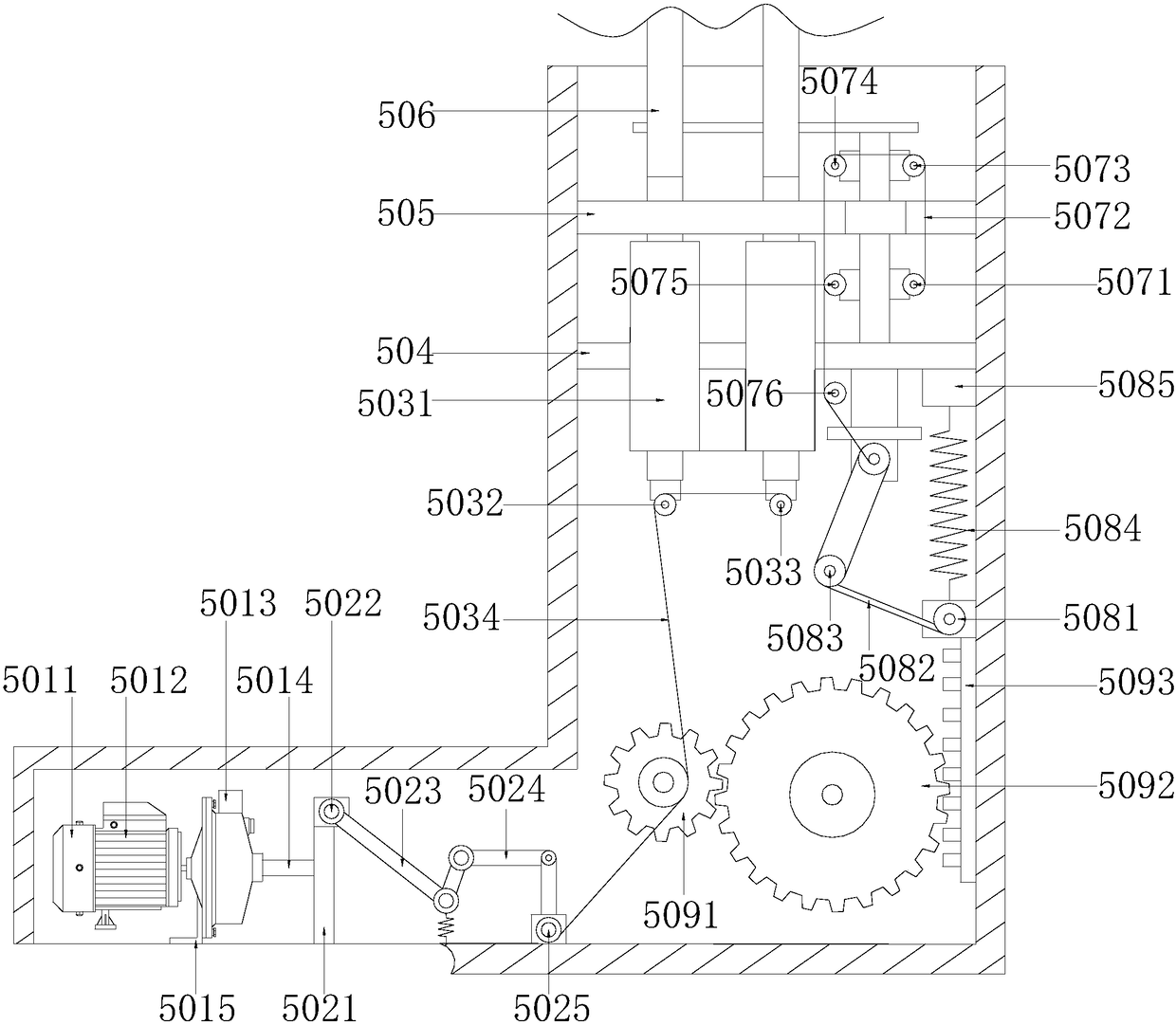 Mast type overhead working truck with working platform capable of moving transversely