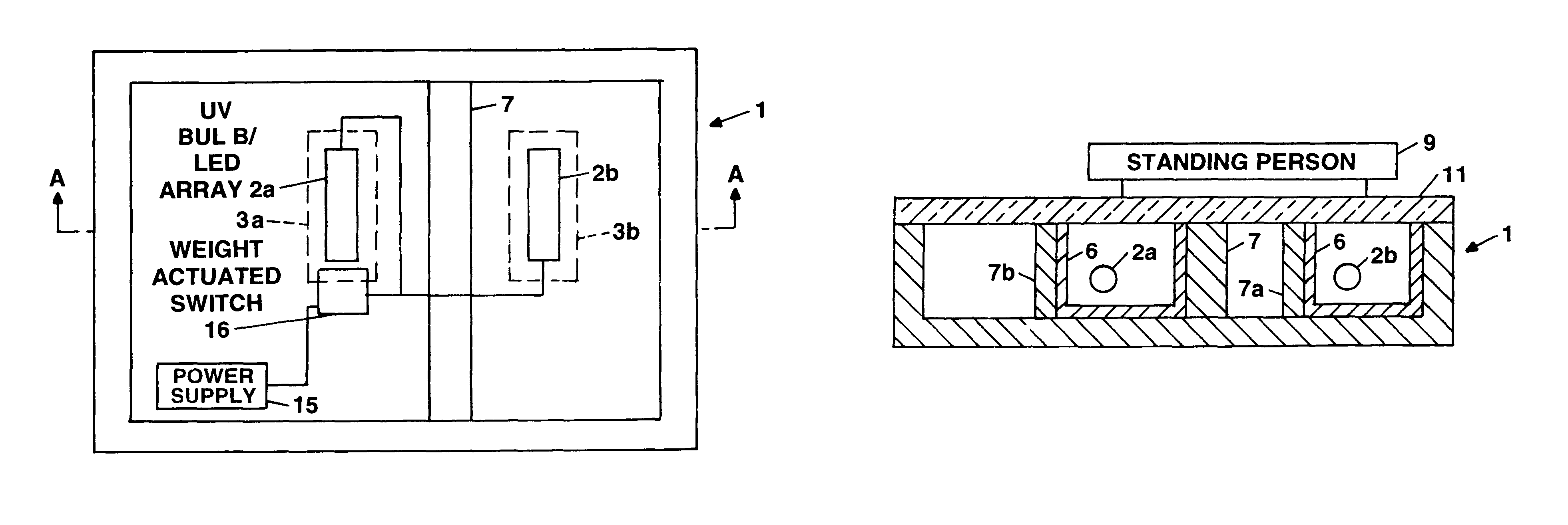 Apparatus for sanitizing feet of persons entering a home