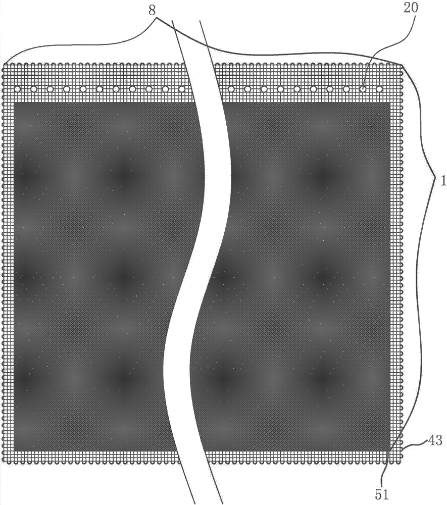 Continuous tab asymmetric hybrid mesh pole piece equidirectional electrode coiled battery