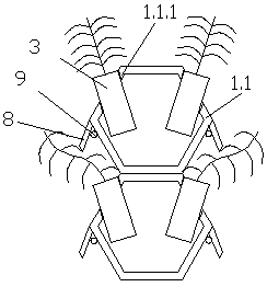 Combinable-type floriculture partition wall