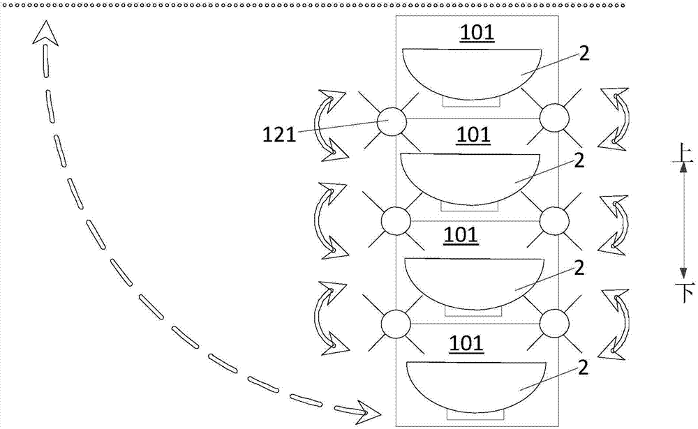 Storage device, dish-washing machine and tableware storage method