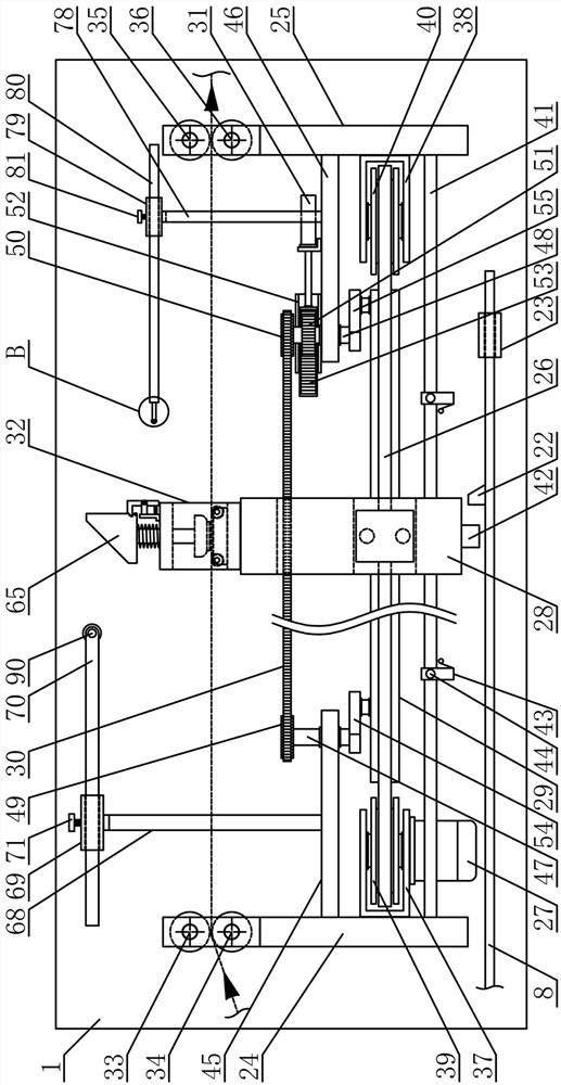 Aluminum roll unwinding and conveying device