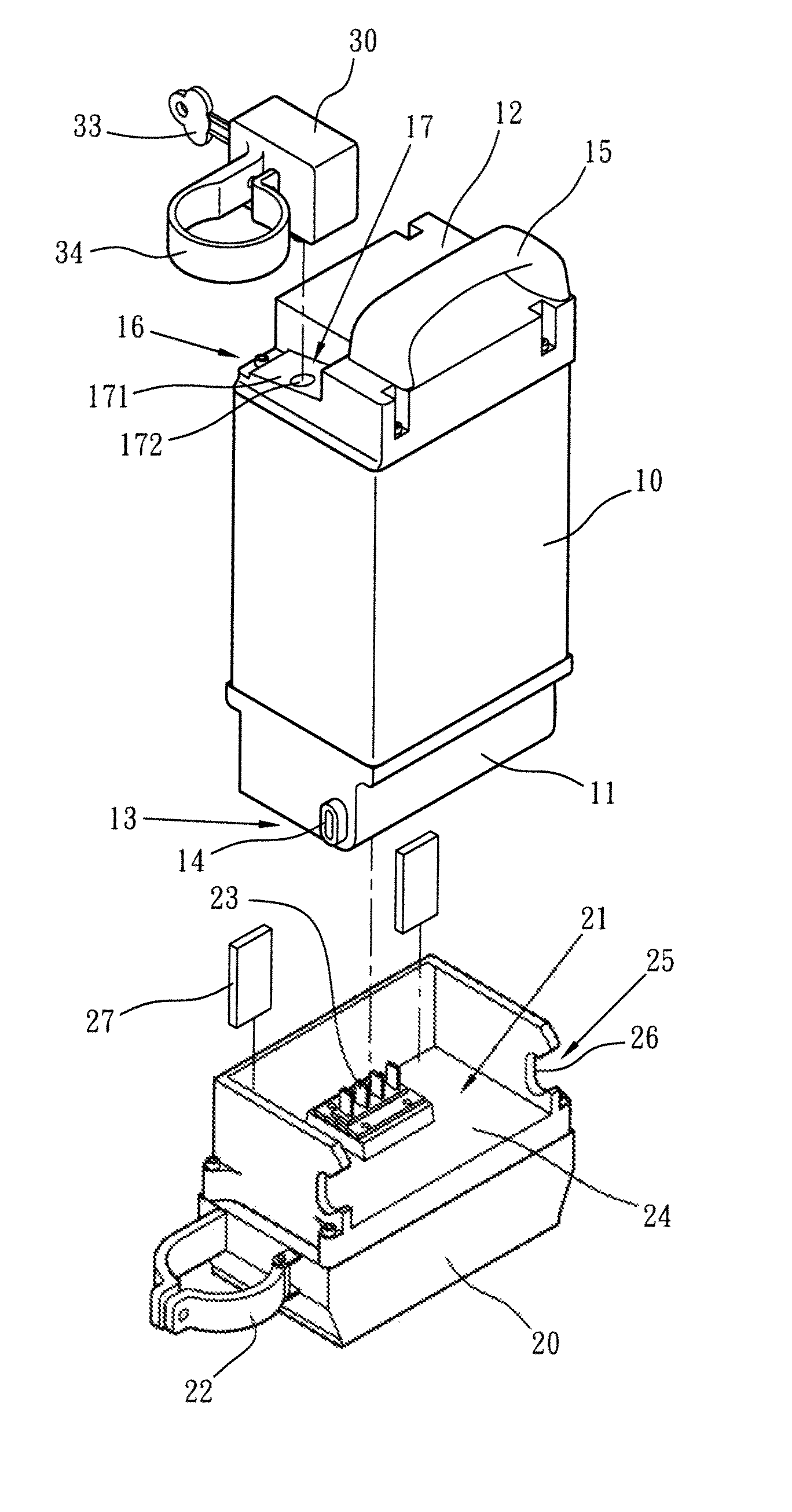 Positioning device for battery box