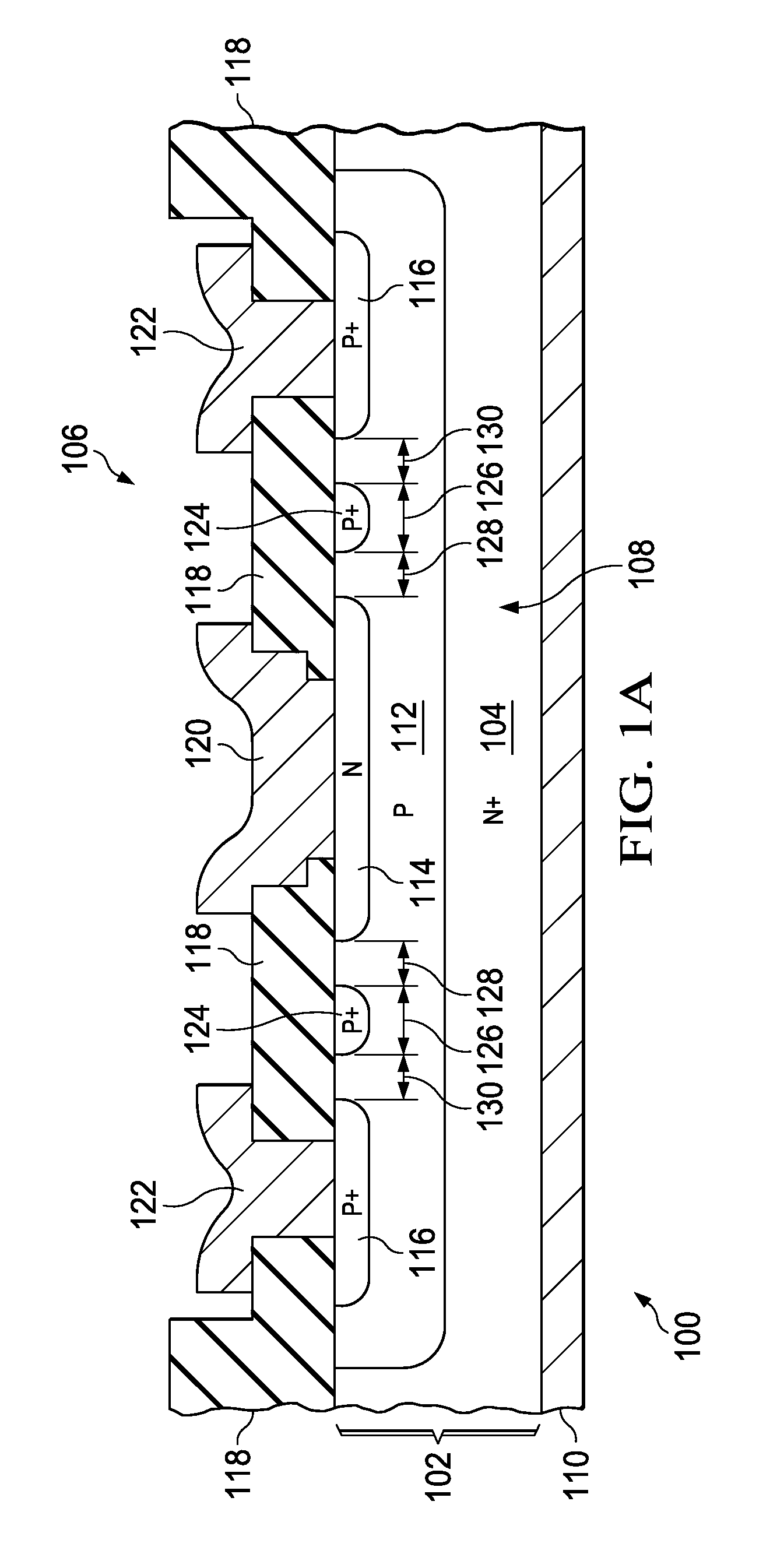 Radiation induced diode structure