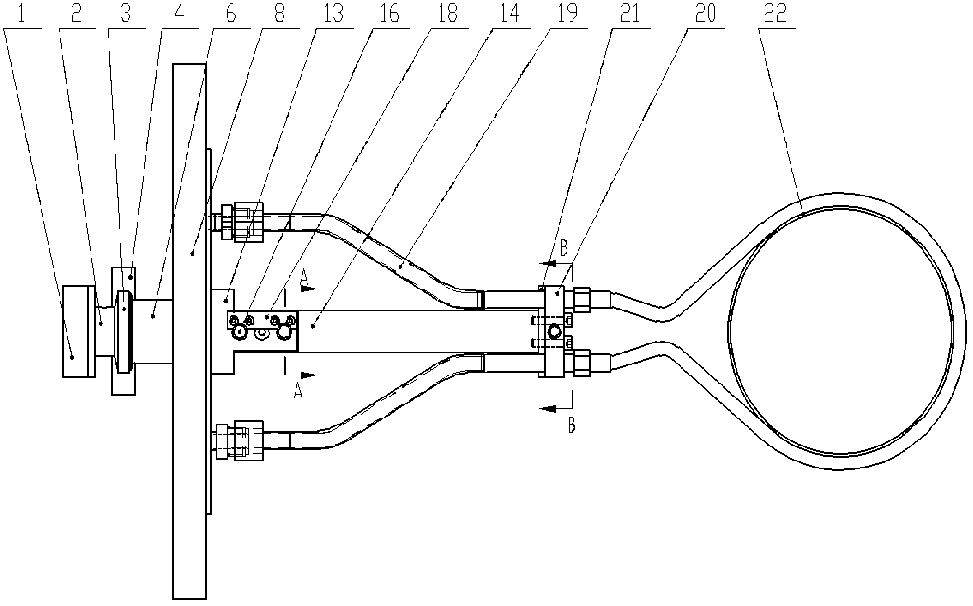 Reflection ring lifting device for improving thermal field of zone-melting single-crystal furnace