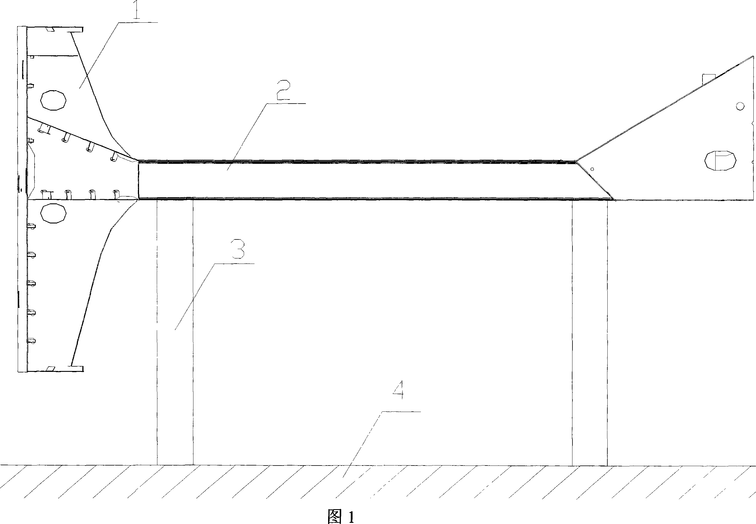 Method for final assembling transverse bulkhead and deck on ship