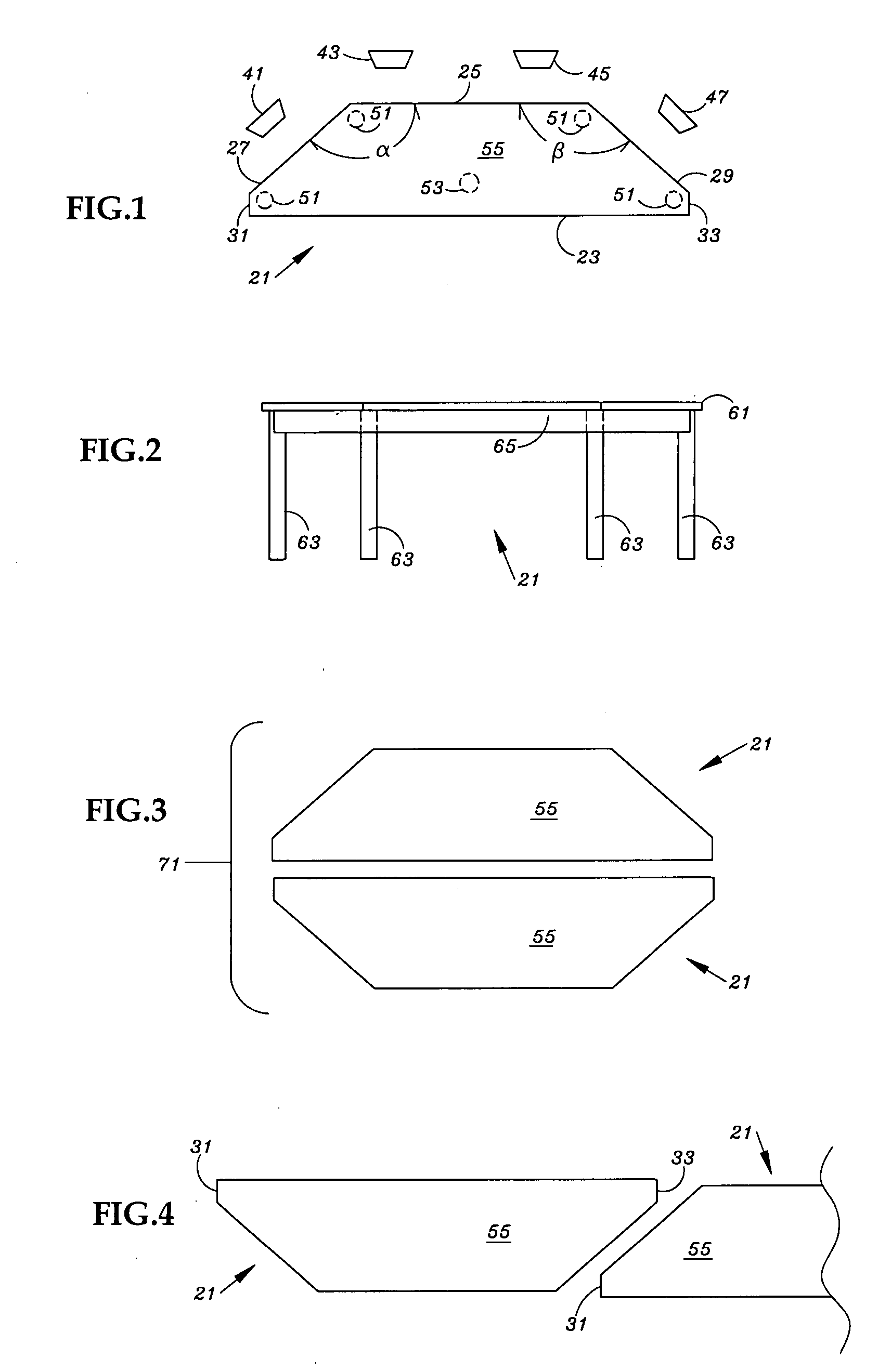 Table topology and arrangement