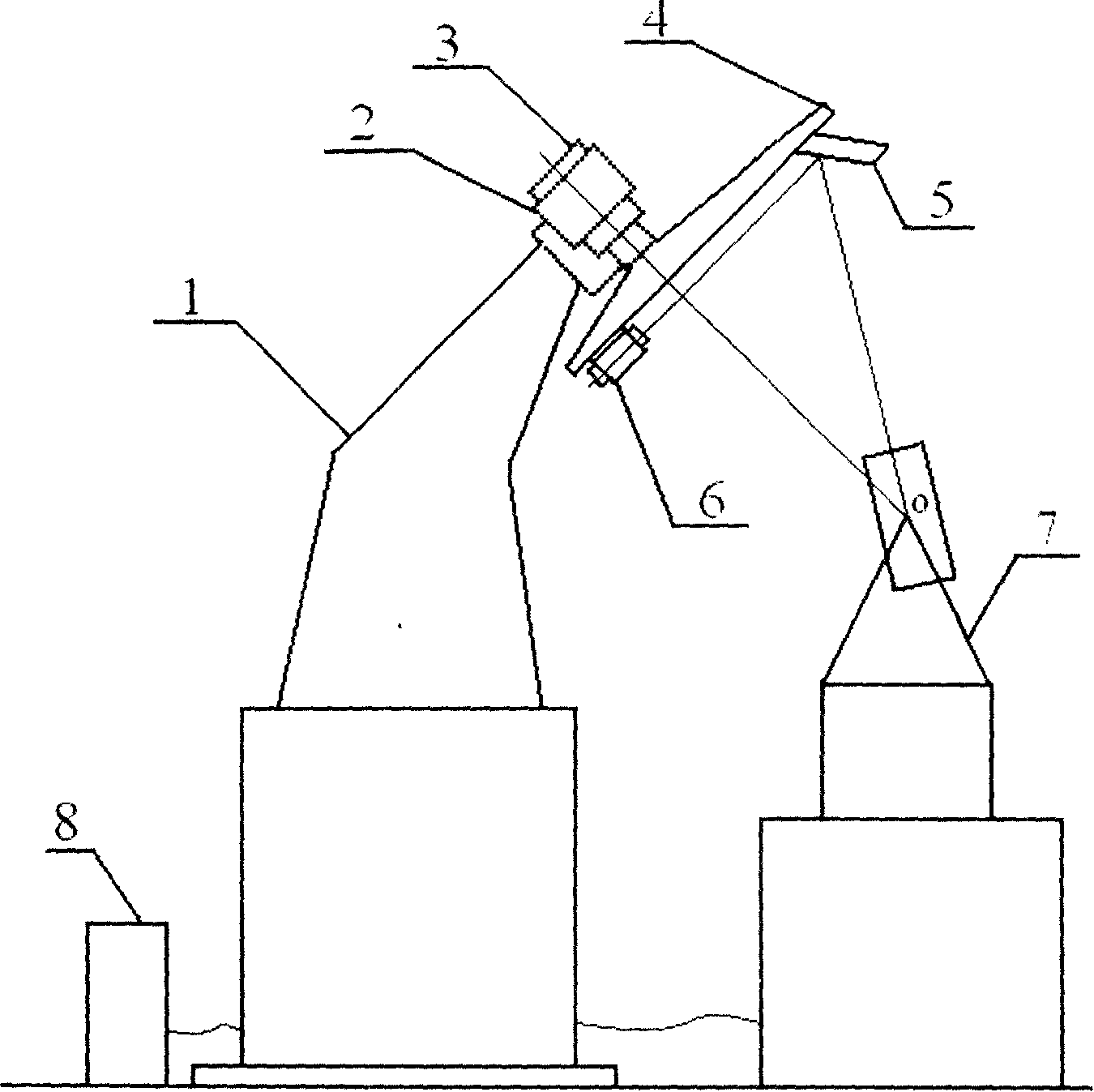 Method for indoor measuring for TV theodolite dynamic angle measurement accuracy using rotary target