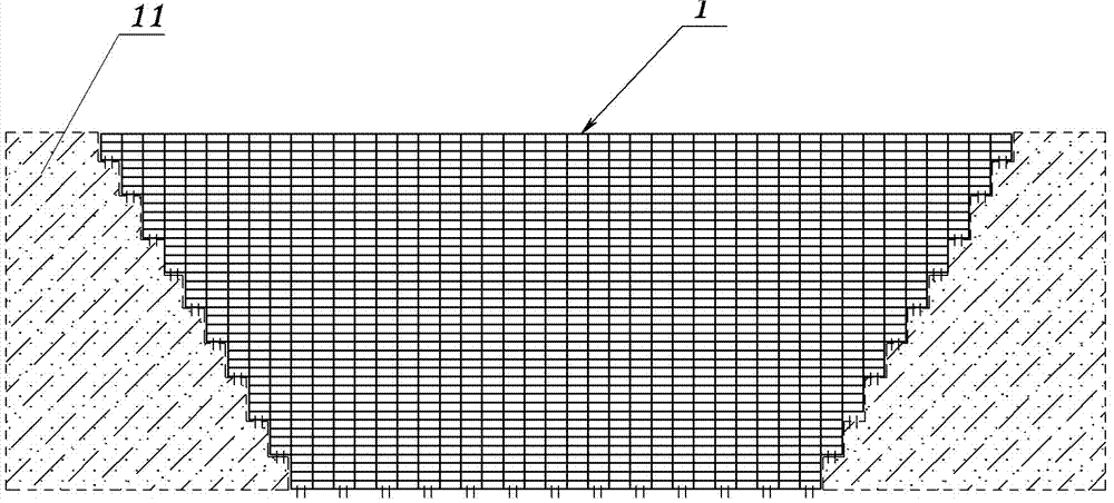 Soil-retaining dam and construction method thereof