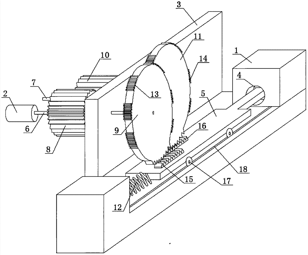 Push rod seven-movable tooth driving internal combustion engine