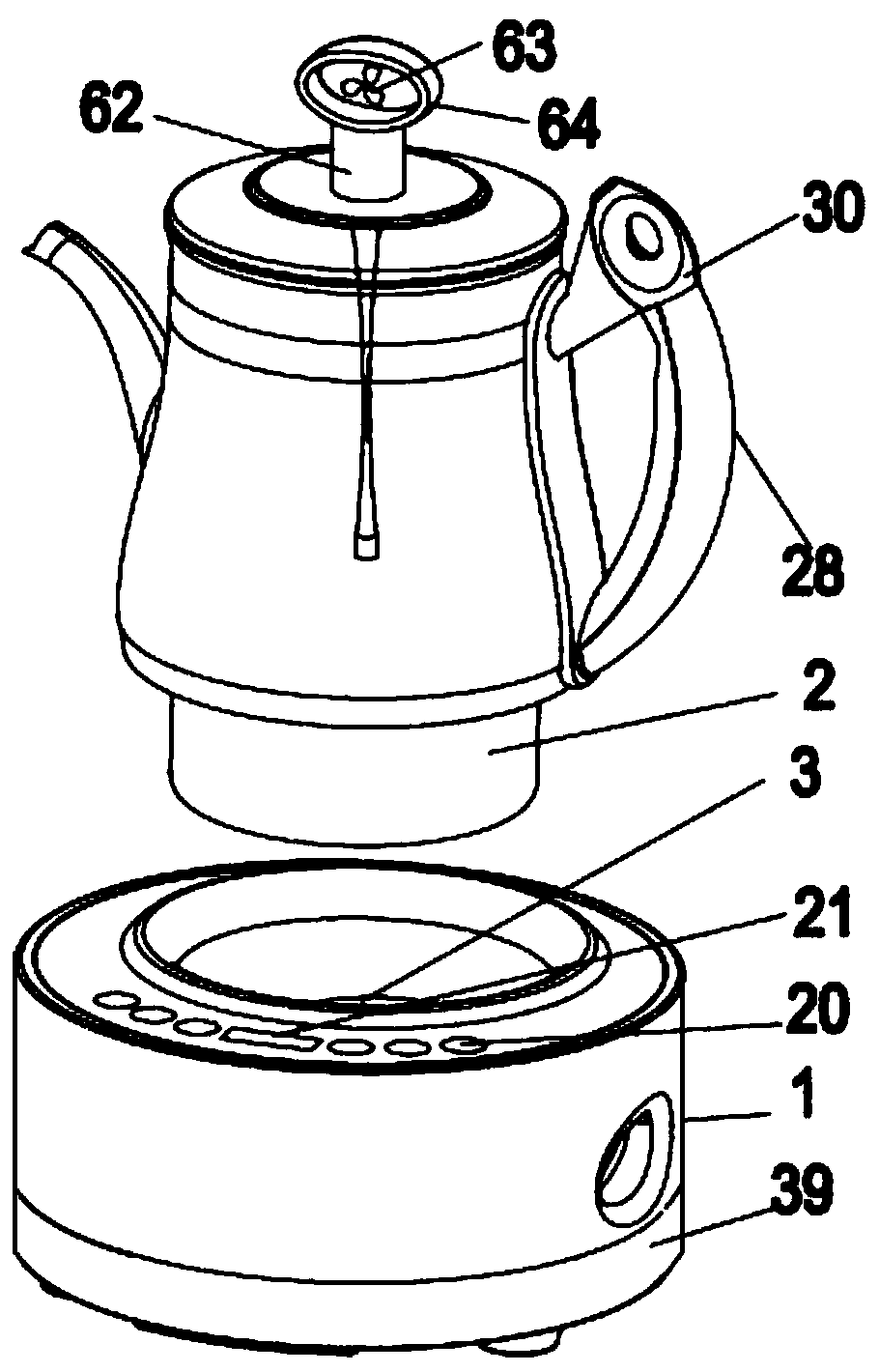 An intelligent charcoal fire automatic dosing medicine pot