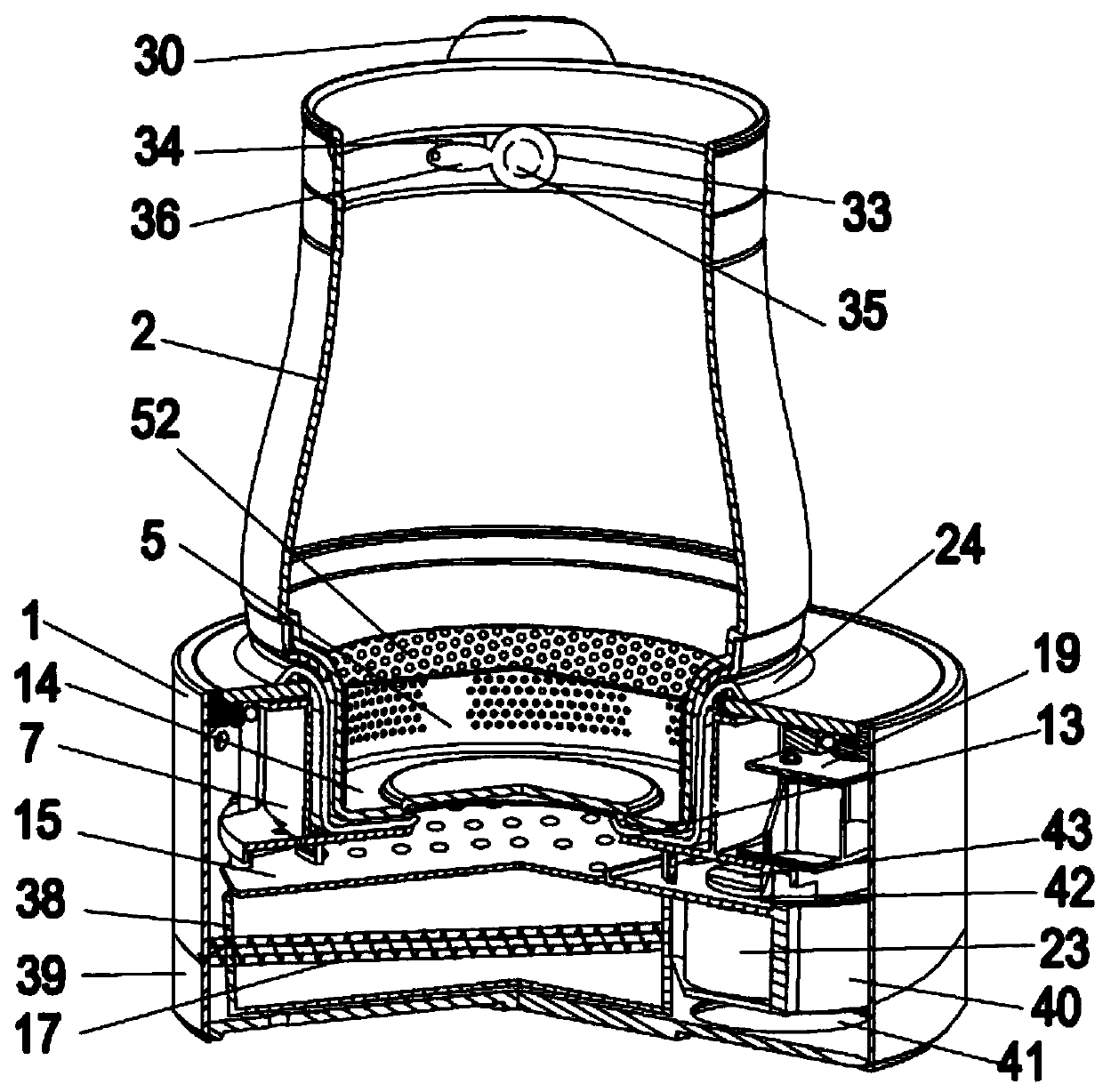 An intelligent charcoal fire automatic dosing medicine pot