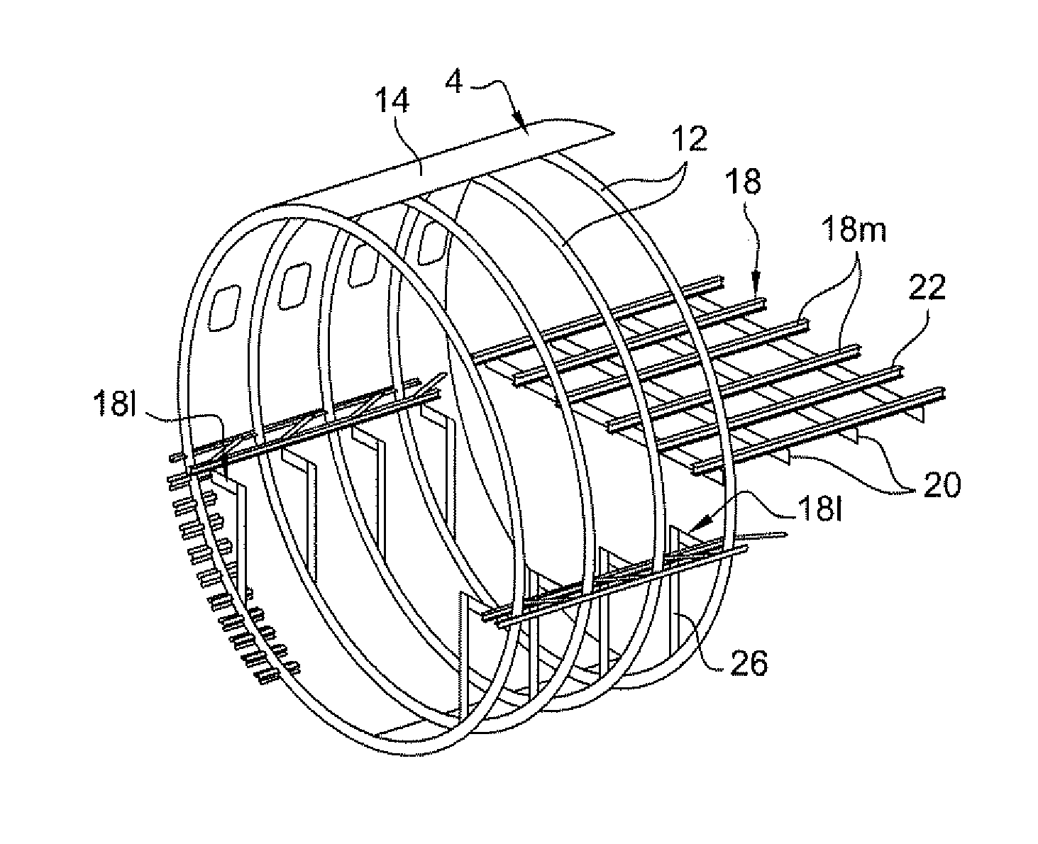 Process for making an aircraft having a floor