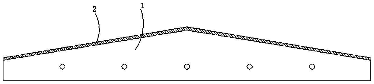 Large-span prefabricated multi-rib sandwich panel and corrugated tile combined roofing