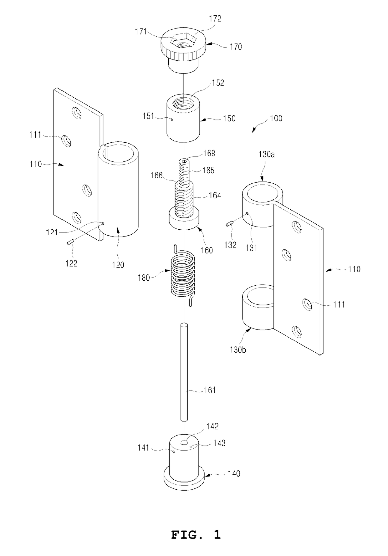 Hinge for opening/closing door