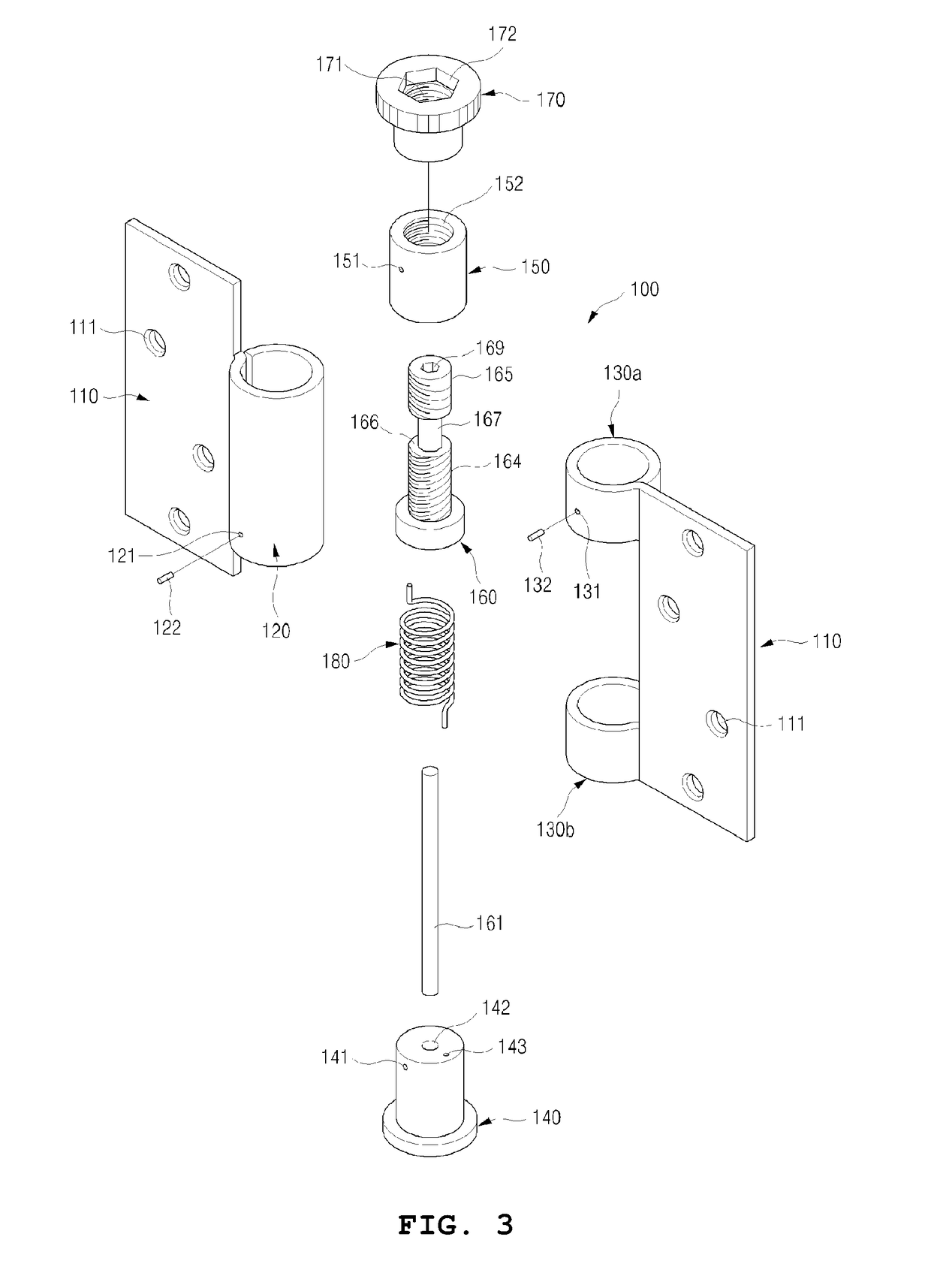 Hinge for opening/closing door