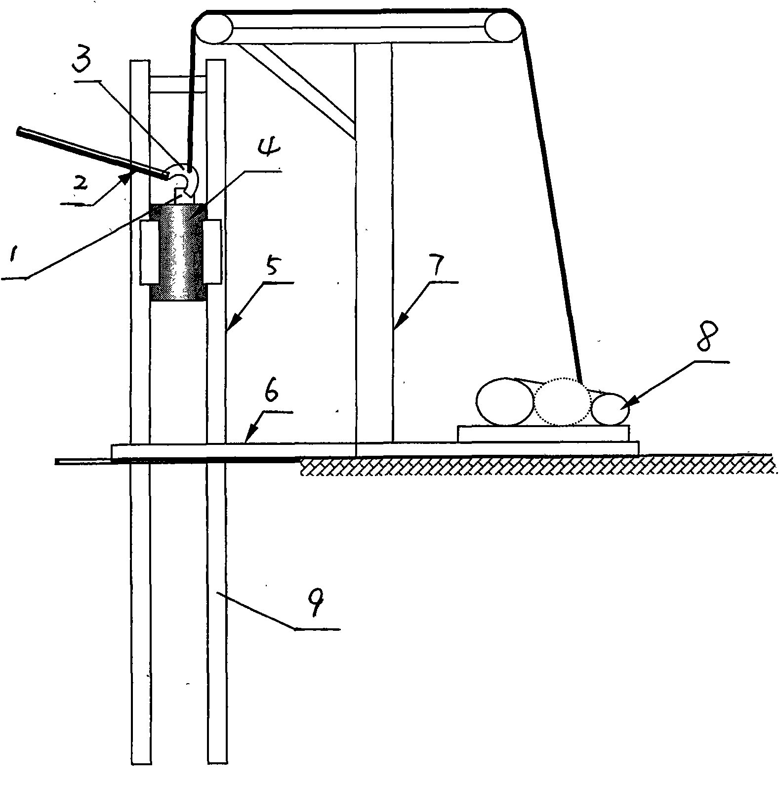 Miniature piling machine